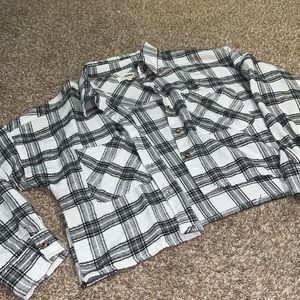 Grey flannel crop top